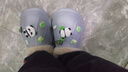 妙優(yōu)童兒童棉拖鞋冬季保暖呆萌卡通可愛(ài)拖鞋可拆卸防滑親子加絨洞洞鞋 熊貓-藍色 加絨 22 （38/39碼） 碼內長(cháng)約22.0cm 曬單實(shí)拍圖
