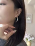 ZLEX銀耳環(huán)9999度銀女士耳釘銀致質(zhì)高級感名媛2023流行網(wǎng)紅40 銀色素圈耳環(huán)5CM大號 S 曬單實(shí)拍圖