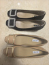 NINE WEST/玖熙黑色淺口單鞋女法式粗跟一腳蹬女鞋 NH570025SK 黑色 38 曬單實(shí)拍圖