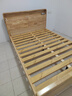 起鳳廣東佛山家具床實(shí)木床橡膠木現代北歐雙人床主臥原木床簡(jiǎn)約風(fēng)木床 單床（原木色主圖款） 1800mm*2000mm  框架結構 曬單實(shí)拍圖