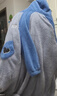 果殼（Gukoo）情侶睡衣冬款毛絨女家居服保暖連帽卡通睡袍男 冰藍睡袍男 2XL 曬單實(shí)拍圖