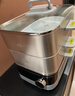 美的（Midea）0涂層電蒸鍋燉蒸煮一體多功能鍋304不銹鋼可拆洗19L三層大容量家用4-6人蒸煮鍋蒸魔方ZGS352302 曬單實(shí)拍圖
