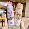 迪士尼（Disney）朱迪雙飲保溫杯瘋狂動(dòng)物城316不銹鋼帶吸管上學(xué)女孩新年禮物500ml 曬單實(shí)拍圖
