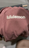 lululemon丨Scuba 女士超寬松款套頭衛衣 *文字徽標 LW3JDBS 赤陶棕/淺象牙白 M /L 曬單實(shí)拍圖