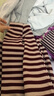 德瑪納【城市平行線(xiàn)】春季復古撞色條紋圓領(lǐng)上衣寬松遮肉舒適好搭女衛衣 曬單實(shí)拍圖