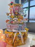 何佳功零食蛋糕泡沫模型小紅書(shū)同款生日diy材料插件串串糖兒童插牌裝扮 雙倍快樂(lè )10寸四層【藍色套餐】 曬單實(shí)拍圖