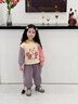 嘟嘟家兒童春季套裝男童卡通拼接色衛衣女童休閑兩件套寶寶透氣針織長(cháng)褲 淡紫霧色 110 曬單實(shí)拍圖