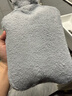 小魔熱水袋注水暖肚子暖水袋暖手寶女學(xué)生敷肚子柔軟仿兔絨熱敷2000ml 曬單實(shí)拍圖