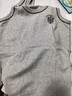 印品棉棉屋2件裝春秋厚款純棉兒童背心無(wú)骨拼縫磨毛男女寶寶打底衫彈力上衣 磨毛米灰背心2件裝 140 碼（身高140cm左右） 曬單實(shí)拍圖