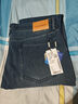 利郎加絨牛仔褲男冬季褲子2025新款中腰窄腳九分褲男褲被子牛仔褲 曬單實(shí)拍圖