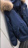 雪中飛短款羽絨服25冬新款工裝派克服寬松加厚大毛領(lǐng)外套藏青色L 曬單實(shí)拍圖