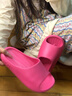 樸西2025新款厚軟底涼拖鞋男士外穿防滑浴室內兩穿速干家用情侶涼拖鞋 樹(shù)莓紅【甜酷超吸睛】 37-38 曬單實(shí)拍圖