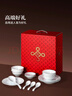 景德鎮（jdz）官方陶瓷碗碟套裝白瓷飯碗餐盤(pán)吃飯用菜盤(pán)子湯勺湯盤(pán)送禮喬遷禮盒 幸福之約26頭6人家庭裝 曬單實(shí)拍圖