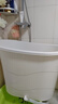 捷貝加厚大人泡澡桶成人沐浴桶塑料浴缸家用小戶(hù)型洗澡桶全身浴盆可坐 【特惠款】白色-無(wú)蓋+禮包 曬單實(shí)拍圖
