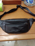 casa-kupsCK男裝真皮腰包男牛皮多功能商務(wù)男包真牛皮運動(dòng)跑步手機腰包胸包 黑色 曬單實(shí)拍圖