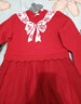 巴拉巴拉童裝女童連衣裙網(wǎng)紗公主裙拼接紅色新年拜年服女童裙 曬單實(shí)拍圖