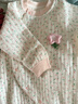 婧麒（JOYNCLEON）新生嬰幼兒衣服秋冬保暖夾棉男女連體衣小月齡寶寶無(wú)骨外出哈衣 粉滿(mǎn)印花朵 73cm 曬單實(shí)拍圖