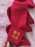 棉十三襪子男女100%純棉抗菌防臭大紅色情侶本命年中筒男襪馬年過(guò)年女襪 曬單實(shí)拍圖