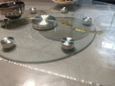 餐桌轉盤(pán)鋼化玻璃轉盤(pán)家用圓桌轉臺酒店大圓桌旋轉餐臺圓臺面防爆 直徑98cm.輔助輪. 適用1.5米-1.6米圓桌 曬單實(shí)拍圖