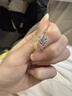 DRPT950鉑金扭臂雪花六爪鉆戒一克拉結婚求婚戒指情人節送女友禮物 1克拉 D-E/白 禮盒+證書(shū) PT950 活口(大小可調節) 曬單實(shí)拍圖