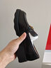 意爾康女鞋春秋季樂(lè )福鞋百搭舒適通勤小皮鞋時(shí)尚休閑學(xué)院風(fēng)單鞋 黑色 37 曬單實(shí)拍圖