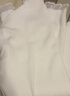 俞兆林（YUZHAOLIN）蕾絲半高領(lǐng)打底衫女秋冬內搭針織衫修身獨特別致毛衣長(cháng)袖上衣白色 曬單實(shí)拍圖