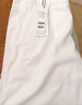 百圖[防透小白褲]betu女裝夏季新款休閑褲慵懶法式闊腿褲2503T83 白色 L 曬單實(shí)拍圖