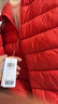 巴拉巴拉童裝兒童排骨羽絨服男童女童親子裝輕薄內膽2025年新款冬裝外套潮 新年紅-連帽-白鴨絨 清潔度1000+ 130 充絨量48g 曬單實(shí)拍圖