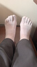莫代爾3雙五指襪女秋季棉質(zhì)襪子抗菌防臭網(wǎng)眼透氣中筒分趾襪女 曬單實(shí)拍圖