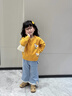 班喜迪兒童毛衣春裝2026新款洋氣女寶寶針織開(kāi)衫女童春秋季外套男童春款 黃色 90 曬單實(shí)拍圖