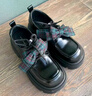 ZHRjk小皮鞋女2026春季新款厚底蝴蝶結樂(lè )福鞋增高單鞋子 KN266黑色38 曬單實(shí)拍圖