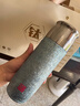 靈閱純鈦保溫杯雙層鈦男女士高檔水杯鈦晶燜享杯出差旅行泡茶杯 冰花藍 450ml 曬單實(shí)拍圖