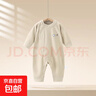 嬰兒睡衣春秋款德絨新生兒連體衣保暖內衣寶寶衣服加絨加厚秋冬季 駝色 66cm 曬單實(shí)拍圖