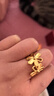 格拉塋美5D硬金無(wú)氰雙花雛菊黃金戒指 足金999時(shí)尚新女款鏤空花朵指環(huán)送禮 16號 約3.8g 曬單實(shí)拍圖