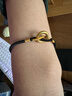 周六福（ZLF）新年禮物  黃金手鏈男女款足金諸事圓滿(mǎn)情侶平安扣手繩 定價(jià) 紅繩款-0.85g 曬單實(shí)拍圖