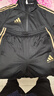 阿迪達斯（adidas）運動(dòng)套裝男秋冬跑步運動(dòng)套裝防風(fēng)夾克收腿褲兩件套 黑金 L 曬單實(shí)拍圖