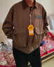 JEEP吉普夾克男士外套春秋季美式工裝沖鋒休閑衣服男裝 摩卡棕 2XL 曬單實(shí)拍圖