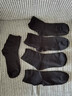 雅鹿襪子春秋季中筒襪透氣吸汗運動(dòng)商務(wù)休閑男襪10A抗菌防臭男士襪子 10A級抗菌黑中筒- 5雙 曬單實(shí)拍圖