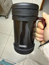 膳魔師（THERMOS）保溫杯子500ml帶茶漏真空不銹鋼桌面馬克咖啡泡茶杯TCMF-501 BK 曬單實(shí)拍圖