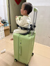 大嘴猴（paul frank）寶媽行李箱兒童可坐騎大容量拉桿箱帶娃寶寶推車(chē)24英寸靠背旅行箱 曬單實(shí)拍圖