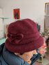 羅蒙毛線(xiàn)帽秋冬保暖加絨加厚防風(fēng)護耳女士針織帽圍巾套裝送長(cháng)輩優(yōu)雅帽 曬單實(shí)拍圖