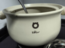 小熊（Bear）砂鍋 白墩墩煲湯鍋耐高溫不開(kāi)裂 4.5L大沙鍋 寬口燉鍋陶瓷鍋 曬單實(shí)拍圖