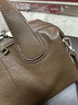 西柏萊真皮手提包包女士2026新款頭層牛皮波士頓包高級感大容量斜挎女包 焦糖色 曬單實(shí)拍圖
