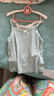 嫚熙（EMXEE）童裝莫代爾背心吊帶兒童短褲女寶套裝女童薄款嬰兒無(wú)袖T恤夏 海鹽藍（上衣） 110 【3-4歲】 曬單實(shí)拍圖