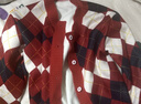 拉夏貝爾女童秋冬開(kāi)衫毛衣2025新款兒童格紋加絨針織衫上衣男寶寶洋氣外套 三色菱 150 建議身高141-150cm 曬單實(shí)拍圖