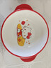 正版新年HelloKitty餐具三麗鷗可愛(ài)碗盤(pán)套裝女生卡通兒童飯碗禮物 凱蒂貓款事事如意136mm雙耳碗(5.5) 曬單實(shí)拍圖