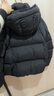 鴨鴨云朵羽絨服女飄帶泡芙2025年冬季新款短款洋氣小個(gè)子面包外套 星空黑 L 曬單實(shí)拍圖