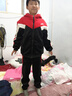 童裝男童套裝秋冬裝2021新款男孩休閑加厚外套韓版兒童運動(dòng)套裝中大童金絲絨秋季兩件套3-15歲 紅色 160碼建議身高1米5左右 曬單實(shí)拍圖