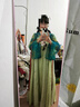 重回漢唐春辰錦原創(chuàng  )唐制復原齊胸衫裙襦裙套裝披帛漢服女裝 上藍下綠齊胸套裝/預售 付款60天內發(fā)貨 L 165 曬單實(shí)拍圖