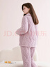 芬騰睡衣女防靜電三層夾棉25年秋冬新款暖和長(cháng)袖情侶家居服套裝 曬單實(shí)拍圖